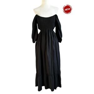 OPT One Pretty Time Black Lined Maxi Dress Women's Size XL NWT | 72-42